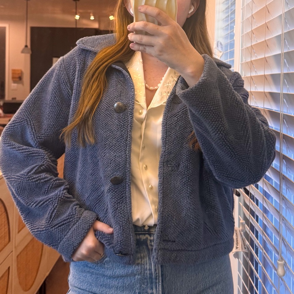 Vintage cozy blue jacket